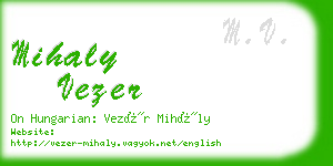 mihaly vezer business card